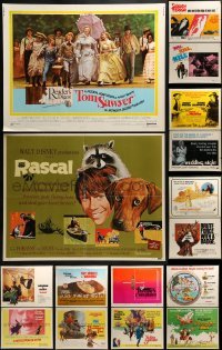 3s225 LOT OF 16 UNFOLDED AND FORMERLY FOLDED HALF-SHEETS 1960s-1970s great images from a variety of movies!