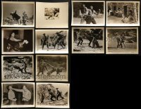 3s417 LOT OF 12 WESTERN 8X10 STILLS OF GUYS GETTING PUNCHED 1940s-1950s great cowboy images!