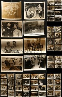 3s323 LOT OF 76 8X10 STILLS WITH DISCOLORATION 1940s-1950s great scenes from a variety of movies!