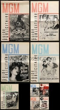 3s097 LOT OF 9 BELGIAN MGM PRESSBOOKS 1960s filled with different images & artwork!