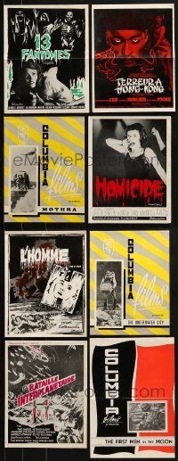 3s098 LOT OF 8 BELGIAN COLUMBIA HORROR PRESSBOOKS 1960s filled with different images & artwork!
