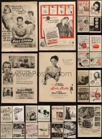 3s102 LOT OF 29 MAGAZINE ADS 1940s-1950s different advertising for a variety of movies!