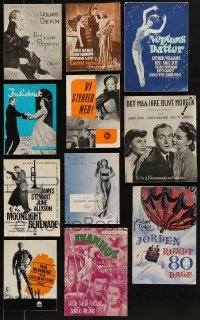 3s303 LOT OF 11 DANISH PROGRAMS 1930s-1960s different images from a variety of movies!
