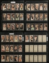 3s128 LOT OF 48 ENGLISH CIGARETTE CARDS 1936 great color portraits of beautiful actresses!