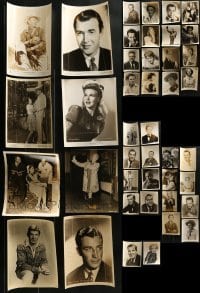 3s345 LOT OF 42 8X10 STILLS WITH DISCOLORATION 1940s-1950s portraits of a variety of movie stars!