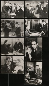 3s537 LOT OF 8 HUMPHREY BOGART 7X9 REPRO PHOTOS 1980s great scenes from several of his movies!