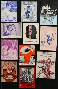3s302 LOT OF 11 DANISH PROGRAMS OF TONY CURTIS MOVIES 1950s-1960s images from a variety of movies!