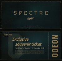 3s278 LOT OF 10 SPECTRE ENGLISH TICKETS 2015 exclusive showing at the Odeon theater!