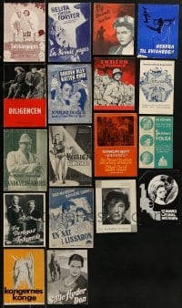 3s297 LOT OF 18 DANISH PROGRAMS 1930s-1960s different images from a variety of movies!