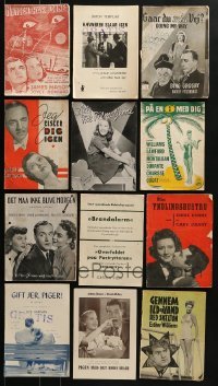 3s301 LOT OF 12 DANISH PROGRAMS 1940s-1950s different images from a variety of movies!