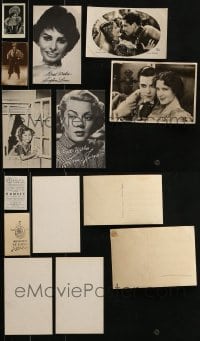3s274 LOT OF 7 POSTCARDS, ARCADE CARDS, AND CIGARETTE CARDS 1930s-1950s great movie star images!
