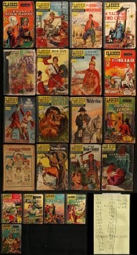 3s150 LOT OF 21 CLASSICS ILLUSTRATED COMIC BOOKS 1950s some early prints, great cover art!