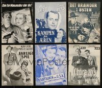 3s314 LOT OF 6 ALAN LADD DANISH PROGRAMS 1940s different images from several of his movies!