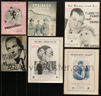 3s310 LOT OF 6 GARY COOPER DANISH PROGRAMS 1930s-1940s different images from a variety of movies!