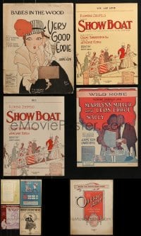 3s117 LOT OF 9 JEROME KERN SHEET MUSIC 1910s-1930s a variety of songs with great cover art!