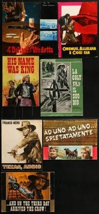 3s124 LOT OF 7 ITALIAN SPAGHETTI WESTERN PROMO BROCHURES 1960s-1970s great cowoby images!