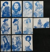 3s266 LOT OF 11 COWGIRL ARCADE CARDS 1940s great portraits of female western stars!
