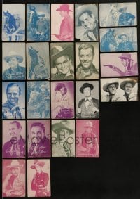 3s263 LOT OF 22 COWBOY ARCADE CARDS 1940s great portraits of male western stars!