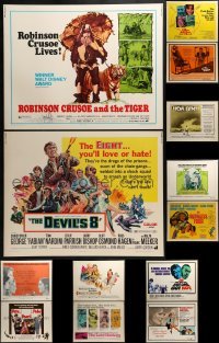 3s231 LOT OF 13 UNFOLDED HALF-SHEETS 1960s-1970s great images from a variety of movies!