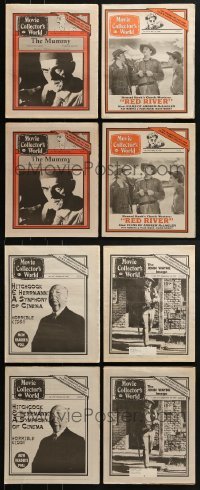 3s142 LOT OF 8 MOVIE COLLECTOR'S WORLD MAGAZINES 1985-1987 ads of vintage movie posters for sale!