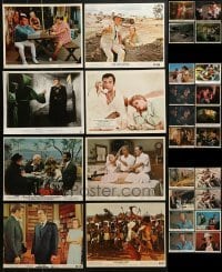 3s370 LOT OF 28 1960S COLOR 8X10 STILLS 1960s great scenes from a variety of different movies!
