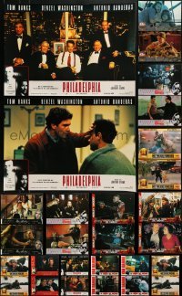3s247 LOT OF 34 UNFOLDED 18X26 SPANISH POSTERS 1990s great scenes from a variety of movies!