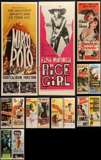 3s211 LOT OF 15 MOSTLY UNFOLDED INSERTS 1950s-1960s great images from a variety of movies!