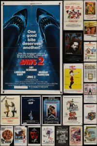 3s024 LOT OF 129 FOLDED ONE-SHEETS 1960s-1980s great images from a variety of different movies!