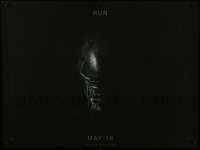 3t263 ALIEN COVENANT teaser DS British quad 2017 Ridley Scott, Fassbender, drooling close-up, run!
