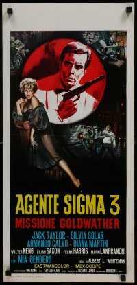 3t875 AGENT SIGMA 3 - MISSION GOLDWATHER Italian locandina 1967 Taylor as Charles Butler, Piovano!