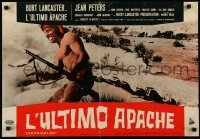 3t862 APACHE Italian 18x26 pbusta R1960s directed by Aldrich, Native American Burt Lancaster!