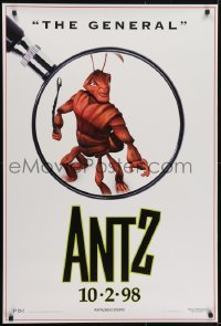 3w056 ANTZ advance 1sh 1998 Woody Allen, computer animated, Gene Hackman is The General!