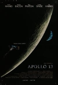 3w057 APOLLO 13 advance 1sh 1995 Ron Howard directed, Tom Hanks, image of module in moon's orbit!