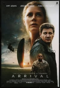 3w058 ARRIVAL advance DS 1sh 2016 Amy Adams, Jeremy Renner, Forest Whitaker, great sci-fi image!