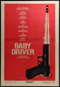 3w074 BABY DRIVER teaser DS 1sh 2017 Ansel Elgort in the title role, Spacey, James, Jon Bernthal!