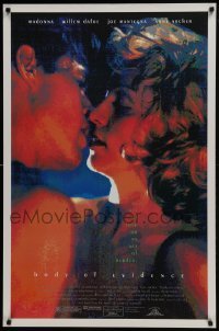 3w130 BODY OF EVIDENCE 1sh 1993 sexy Madonna, Willem Dafoe, an act of love or an act of murder!