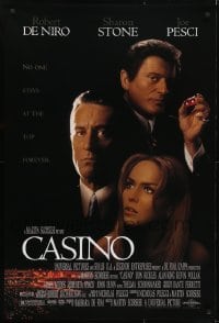 3w160 CASINO 1sh 1995 Martin Scorsese, Robert De Niro & Sharon Stone, Joe Pesci, cast image!
