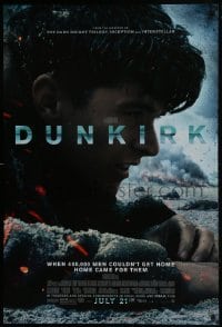 3w242 DUNKIRK advance DS 1sh 2017 Christopher Nolan, Tom Hardy, Murphy, different close-up!