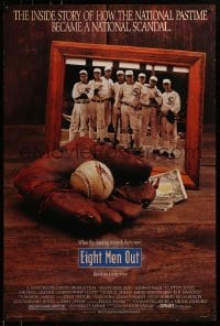 3w249 EIGHT MEN OUT 1sh 1988 John Sayles, John Cusack, Chicago Black Sox, baseball!