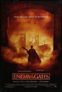 3w257 ENEMY AT THE GATES Coming Soon style advance DS 1sh 2001 Law, Joseph Fiennes, Ed Harris, WWII!