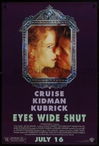 3w264 EYES WIDE SHUT advance 1sh 1999 Kubrick, Tom Cruise & Nicole Kidman reflected in mirror!