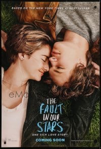 3w275 FAULT IN OUR STARS style A int'l teaser DS 1sh 2014 Shailene Woodley, Ansel Elgort, Laura Dern!