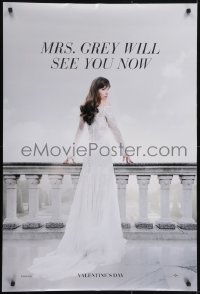 3w286 FIFTY SHADES FREED teaser DS 1sh 2018 sexy image of Dakota Johnson standing on balcony!