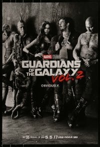 3w364 GUARDIANS OF THE GALAXY VOL. 2 teaser DS 1sh 2017 Chris Pratt, Saldana, Rooker, cast image!