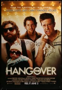 3w368 HANGOVER advance DS 1sh 2009 Bradley Cooper, Ed Helms, Zach Galifianakis!