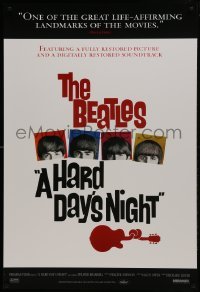 3w371 HARD DAY'S NIGHT DS 1sh R1999 The Beatles in their first film, rock & roll classic!