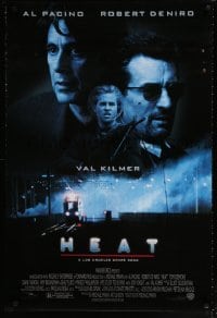 3w380 HEAT DS 1sh 1996 Al Pacino, Robert De Niro, Val Kilmer, Michael Mann directed!