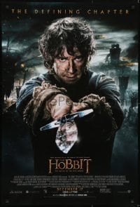 3w393 HOBBIT: THE BATTLE OF THE FIVE ARMIES advance DS 1sh 2014 Martin Freeman as Bilbo Baggins!