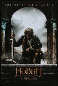3w394 HOBBIT: THE BATTLE OF THE FIVE ARMIES teaser DS 1sh 2014 Martin Freeman as Bilbo Baggins!