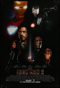 3w439 IRON MAN 2 int'l advance DS 1sh 2010 Marvel, Downey Jr, Cheadle, Paltrow, Scarlett Johansson!